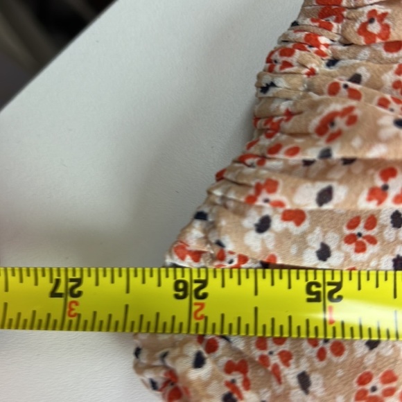 See u Soon Floral  Semi Sheer Long Sleeve Top with Ruffle - Picture 8 of 10